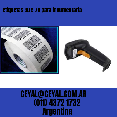 etiquetas 30 x 70 para indumentaria