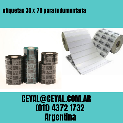 etiquetas 30 x 70 para indumentaria