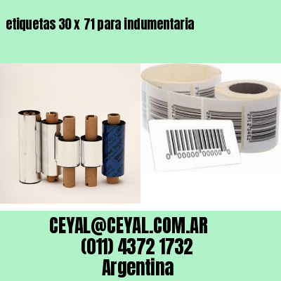 etiquetas 30 x 71 para indumentaria