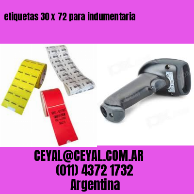 etiquetas 30 x 72 para indumentaria
