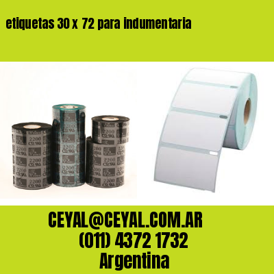 etiquetas 30 x 72 para indumentaria