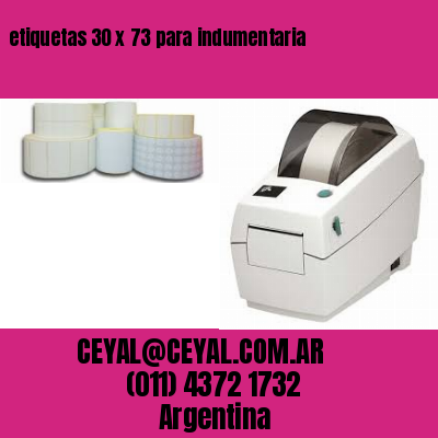 etiquetas 30 x 73 para indumentaria