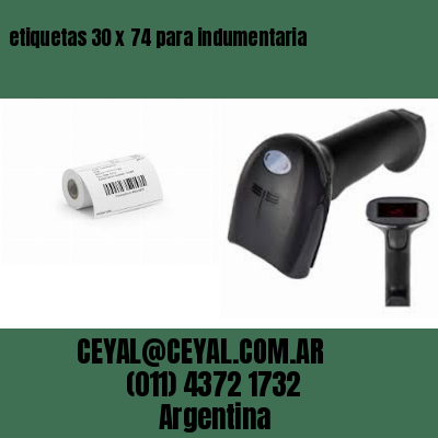 etiquetas 30 x 74 para indumentaria