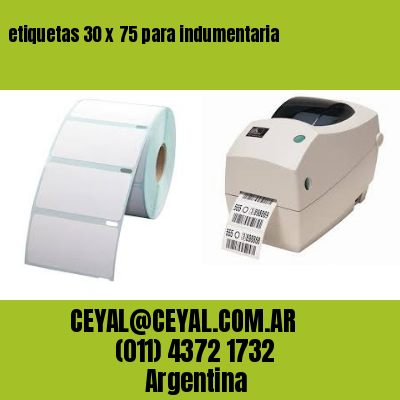 etiquetas 30 x 75 para indumentaria