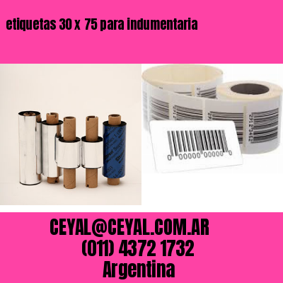 etiquetas 30 x 75 para indumentaria