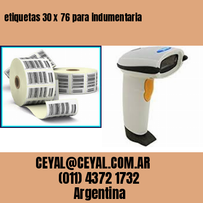 etiquetas 30 x 76 para indumentaria