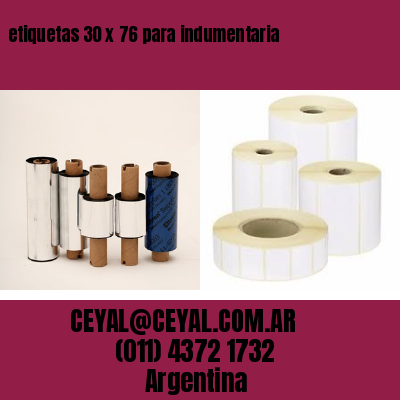etiquetas 30 x 76 para indumentaria