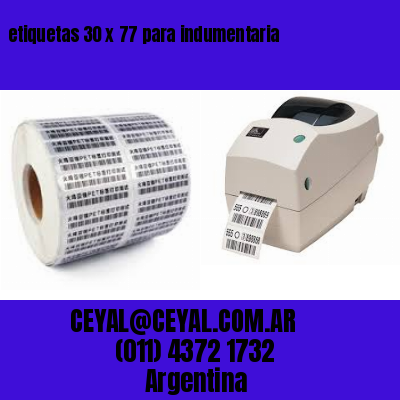 etiquetas 30 x 77 para indumentaria