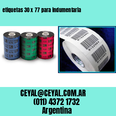 etiquetas 30 x 77 para indumentaria