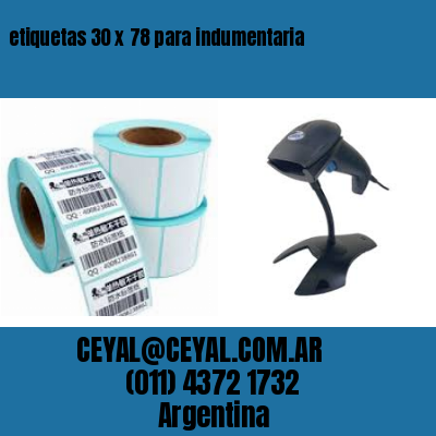 etiquetas 30 x 78 para indumentaria