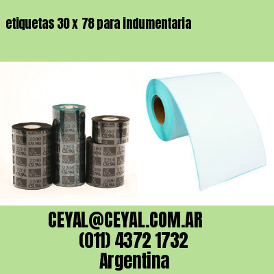 etiquetas 30 x 78 para indumentaria