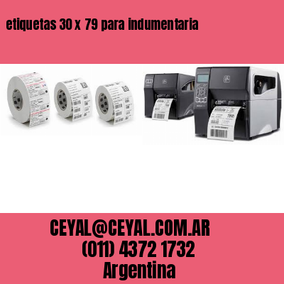 etiquetas 30 x 79 para indumentaria