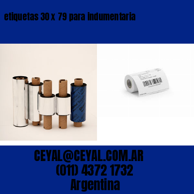 etiquetas 30 x 79 para indumentaria