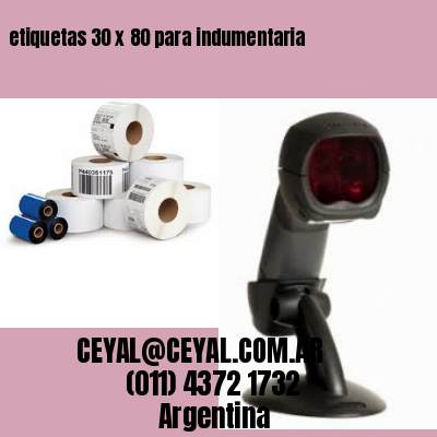 etiquetas 30 x 80 para indumentaria