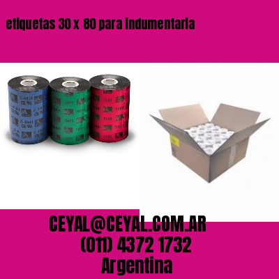 etiquetas 30 x 80 para indumentaria