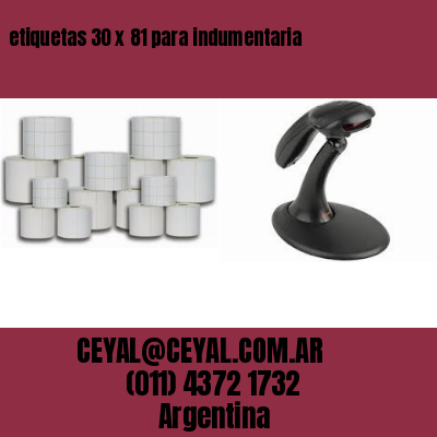 etiquetas 30 x 81 para indumentaria