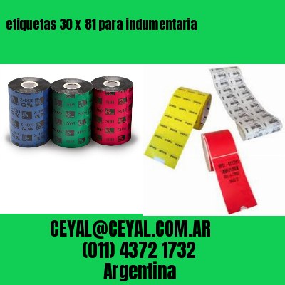 etiquetas 30 x 81 para indumentaria