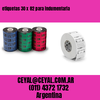 etiquetas 30 x 82 para indumentaria