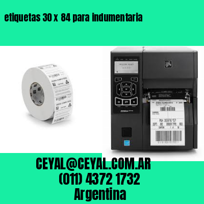 etiquetas 30 x 84 para indumentaria
