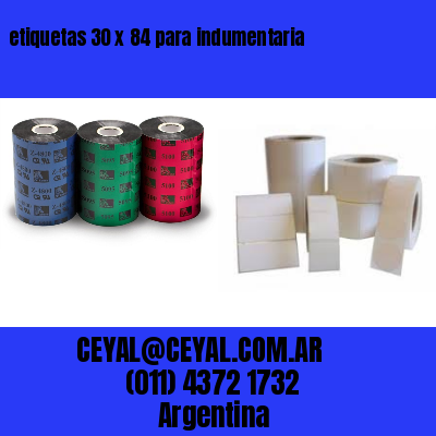 etiquetas 30 x 84 para indumentaria