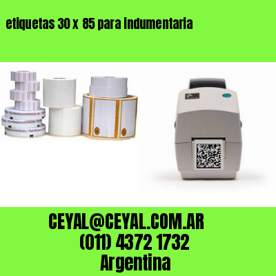 etiquetas 30 x 85 para indumentaria