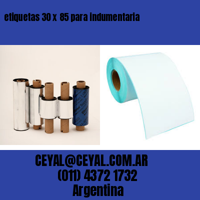 etiquetas 30 x 85 para indumentaria