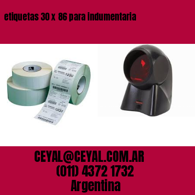 etiquetas 30 x 86 para indumentaria