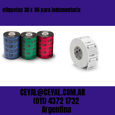 etiquetas 30 x 86 para indumentaria