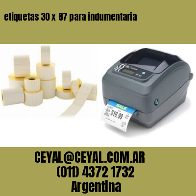 etiquetas 30 x 87 para indumentaria