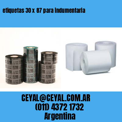 etiquetas 30 x 87 para indumentaria