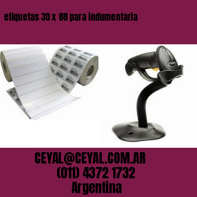 etiquetas 30 x 88 para indumentaria