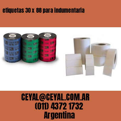 etiquetas 30 x 88 para indumentaria