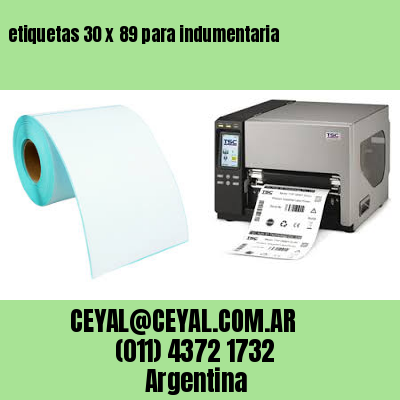 etiquetas 30 x 89 para indumentaria