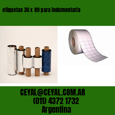 etiquetas 30 x 89 para indumentaria