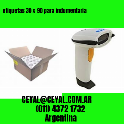 etiquetas 30 x 90 para indumentaria