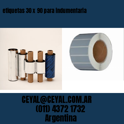 etiquetas 30 x 90 para indumentaria