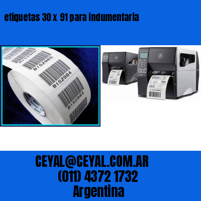 etiquetas 30 x 91 para indumentaria