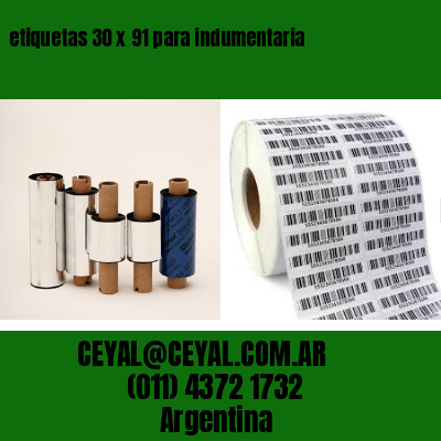 etiquetas 30 x 91 para indumentaria