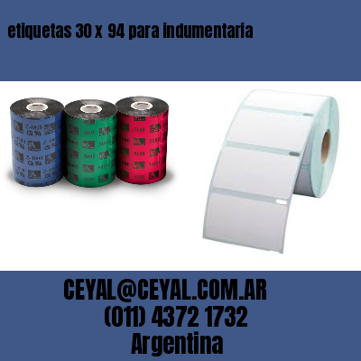 etiquetas 30 x 94 para indumentaria
