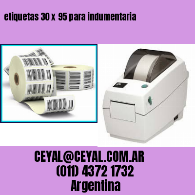 etiquetas 30 x 95 para indumentaria