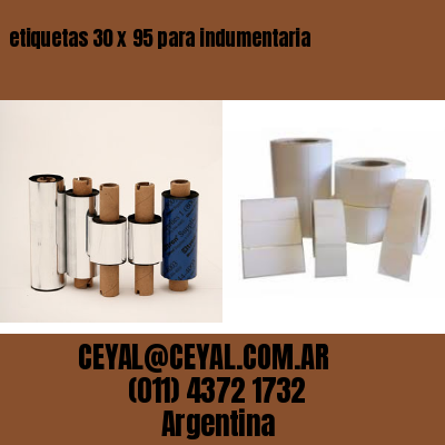 etiquetas 30 x 95 para indumentaria