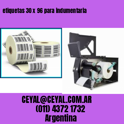 etiquetas 30 x 96 para indumentaria