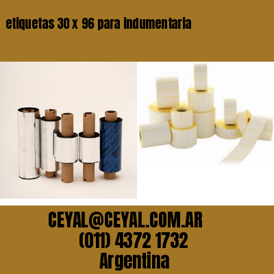 etiquetas 30 x 96 para indumentaria
