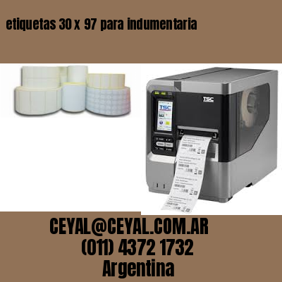 etiquetas 30 x 97 para indumentaria