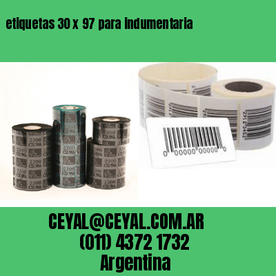 etiquetas 30 x 97 para indumentaria