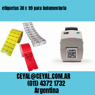 etiquetas 30 x 99 para indumentaria