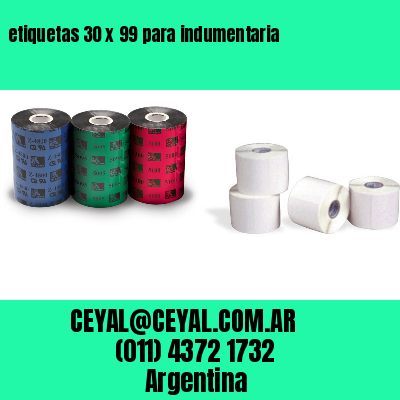 etiquetas 30 x 99 para indumentaria