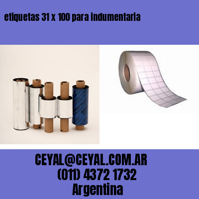 etiquetas 31 x 100 para indumentaria
