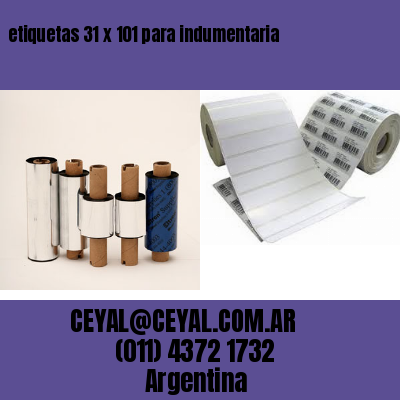 etiquetas 31 x 101 para indumentaria