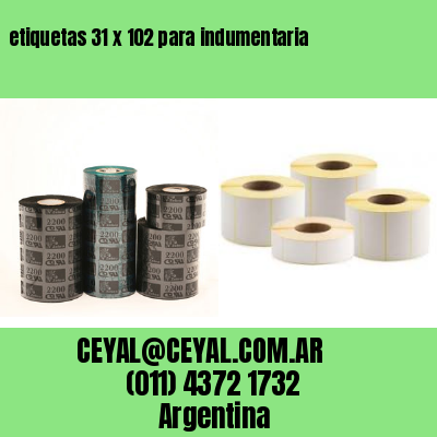 etiquetas 31 x 102 para indumentaria